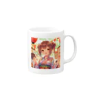 yukatagirlsの縁日で、浴衣でニッコリ Mug :right side of the handle