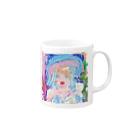 もふおみのJelly Fish Mug :right side of the handle