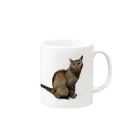 クリスタの保護猫 ポポちゃん Mug :right side of the handle