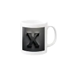 WORLDのかっこよく描いたX Mug :right side of the handle