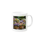 AQUAMETAVERSEの華やかな花が入った花かご　なでしこ1478 Mug :right side of the handle
