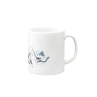 pomtoftonのFishing Cat  Mug :right side of the handle