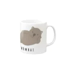 SAKUMA RECORDSの涅槃でニルヴァーナなウォンバット Mug :right side of the handle