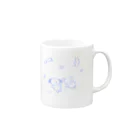 おもちフレンズのお店の星空を眺める犬とくま Mug :right side of the handle