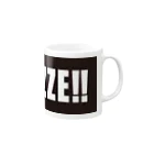 鹿児島弁Tシャツ「オモシテガ」のWAZZE Mug :right side of the handle