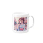 yukatagirlsの「あの人、まだかなあ？」 Mug :right side of the handle