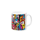 8890のポップアート Mug :right side of the handle