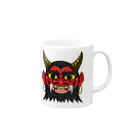 FacefacefacesのRed ogre face Mug :right side of the handle