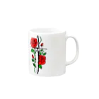 micyorina shopのmicyorina 「logo」RED 一部しんのすけ Mug :right side of the handle