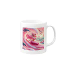 pinkgalmermaidのセクシーマーメイドサーフィン3 Mug :right side of the handle