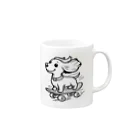 DOG is GOD のスケボー犬ライダー Mug :right side of the handle