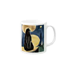 Ppit8の月夜の夜に Mug :right side of the handle