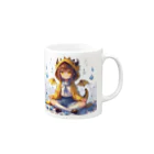 dramusumeのドラ娘、瞑想す Mug :right side of the handle