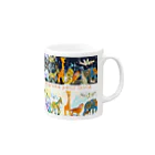 Kazusanの動物たちの行進「Marche pour la vie」バージョン Mug :right side of the handle