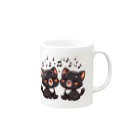 チェリモヤのねこコーラス 07 Mug :right side of the handle