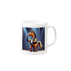 No Horse No Lifeのドット絵歌うウマノスケ君 Mug :right side of the handle