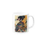 よる＠AIイラストの着物少女1 Mug :right side of the handle