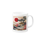 横里沙里の和の彩り Mug :right side of the handle