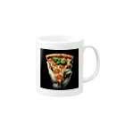 yuriseのおしゃれなpizzaのグッズ Mug :right side of the handle