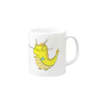 ほんわかドラゴン屋さんのほんわかドラゴン　きいろ Mug :right side of the handle