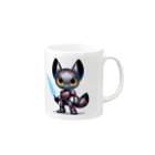 ゆうちゃんNFTいいねの耳長フェネックちゃんヒーローバージョン Mug :right side of the handle