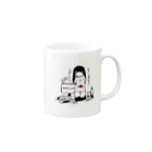 えのき の子  ☪の寿司ガール Mug :right side of the handle