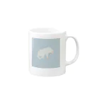 ねこさまハクのおみせやさんごっこのねこさまハク ごろん[ソーダ] Mug :right side of the handle