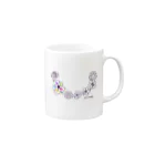 art.A matherのフラワーネックレス Mug :right side of the handle