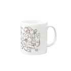 NYACHA&BOOCHAのにゃーちゃ、いっぱいにゃ Mug :right side of the handle