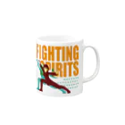 KOHAKUMARUの戦う少女～FIGHTING SPIRITS～ Mug :right side of the handle