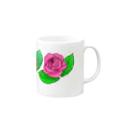 Lily bird（リリーバード）の薔薇のステッカー ミニサイズ Mug :right side of the handle