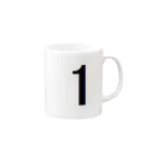アメリカンベース の背番号　1 Mug :right side of the handle