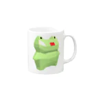 かえるのお店のポリゴンかえる Mug :right side of the handle