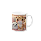 いりちゃんのももちゃんとたまちゃん Mug :right side of the handle
