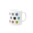 KAAK studioのTooth camo カラフルMUG マグカップの取っ手の右面