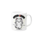 ラクガキメイトのねこ1番！ Mug :right side of the handle