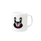 rocoのBLACK BUNNY 001 てへぺろ マグカップの取っ手の右面