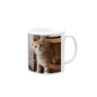 にこねこ【保護猫の保育園】の「ボクがこっちゃんをまもるんだ」マグカップが登場！ Mug :right side of the handle