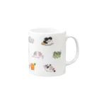 しらたまちゃんSHOPu〜🐽のハロウィン Mug :right side of the handle