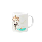 イラストらんどのみるくちゃんのロックなビキニ Mug :right side of the handle