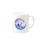 ファンタジー屋の月とキツネ Mug :right side of the handle