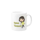 think-a worksのやまもとあやめ Mug :right side of the handle