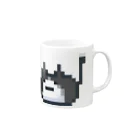 ねこさん爆発ショップのハチワレねこさんドット（ファビコン）  Mug :right side of the handle