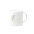 らのstar girl sit on moon Mug :right side of the handle