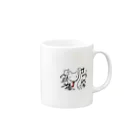 元かつおぶし屋のホワイトなくま Mug :right side of the handle