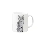 ちばっちょ【ち畳工房&猫ねこパラダイス】のトラ猫トラ君 Mug :right side of the handle