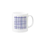 FUJIMARUのあお、チェック Mug :right side of the handle