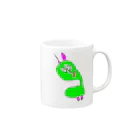 honoioberryのチラっとあおむし Mug :right side of the handle