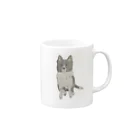 aibouのI♥︎BORDER COLLIE sit series Mug :right side of the handle