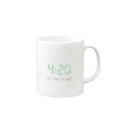 Plantyの420マリファナマグカップ ~It's time to puff~ /ティーカップ/大麻/マリファナ/コーヒーカップ Mug :right side of the handle